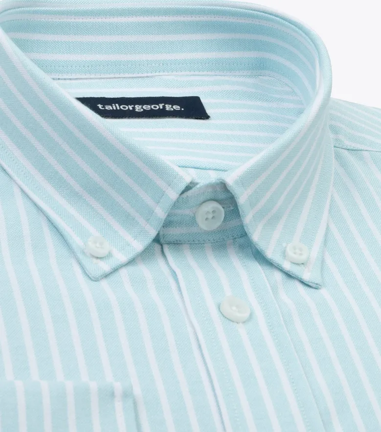 Easy-iron plain white poplin shirt