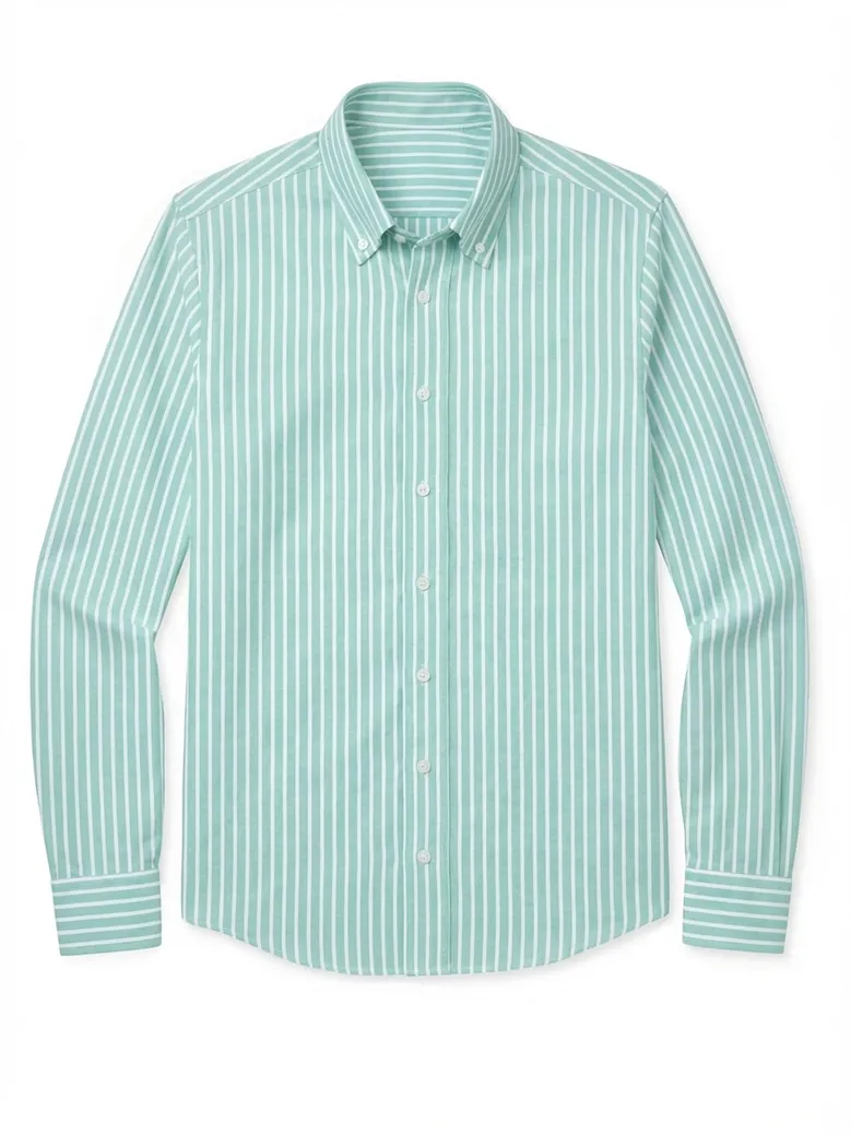 Easy-iron plain white poplin shirt