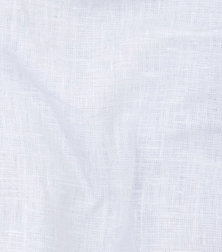 Easy-iron plain white poplin shirt