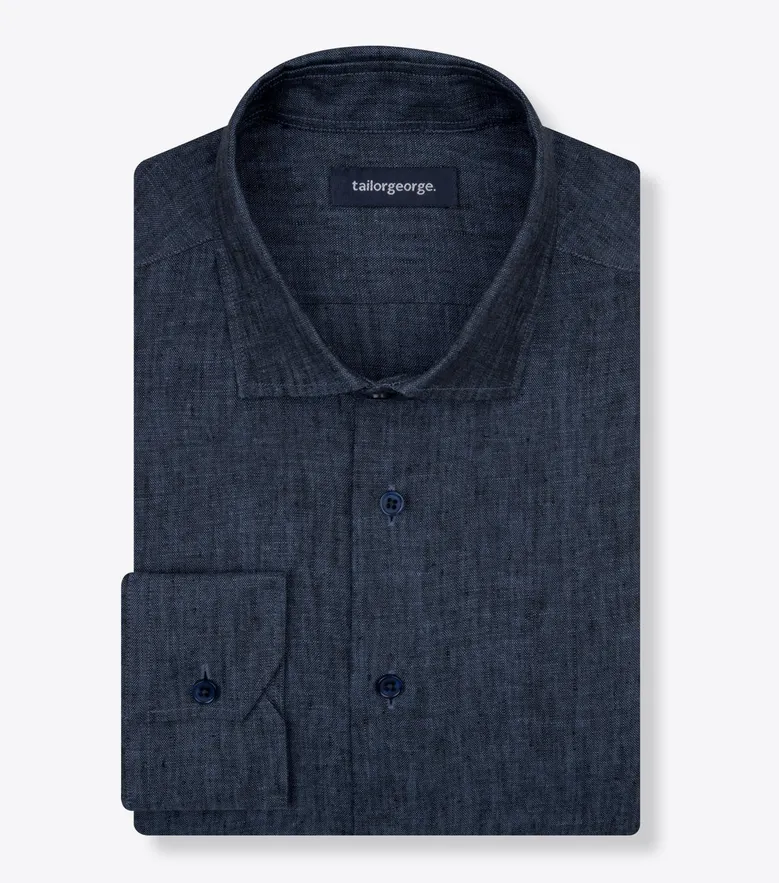 Easy-iron plain white poplin shirt