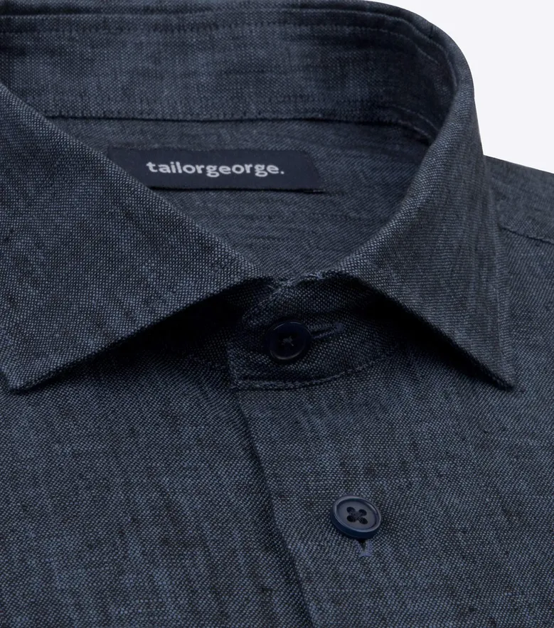 Easy-iron plain white poplin shirt