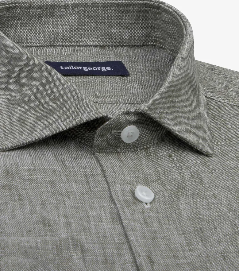Easy-iron plain white poplin shirt