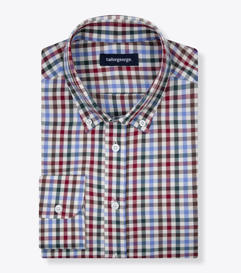 Easy-iron plain white poplin shirt