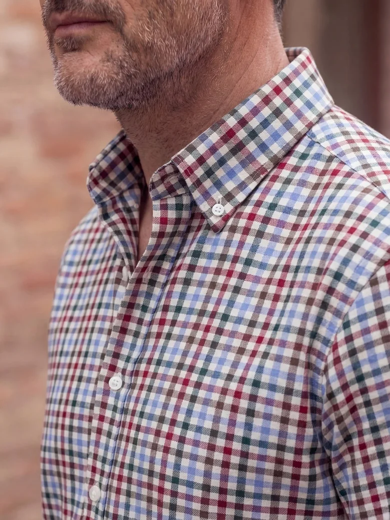 Easy-iron plain white poplin shirt