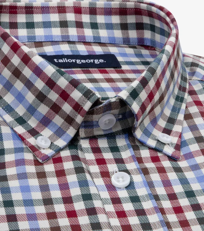 Easy-iron plain white poplin shirt