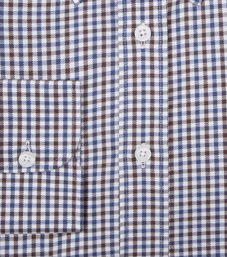 Easy-iron plain white poplin shirt