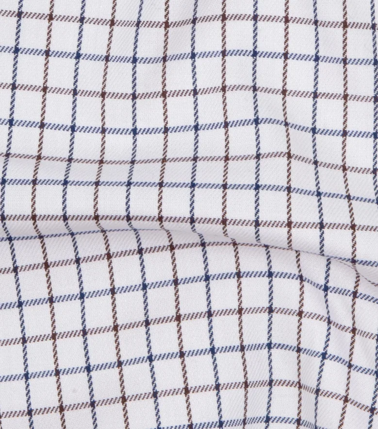 Easy-iron plain white poplin shirt