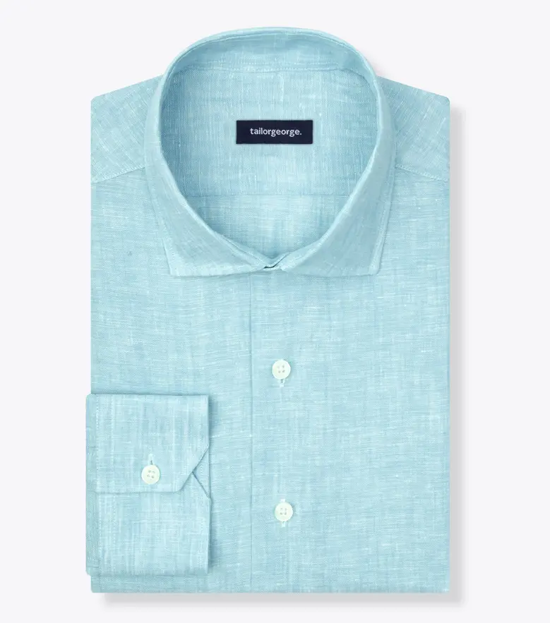 Easy-iron plain white poplin shirt