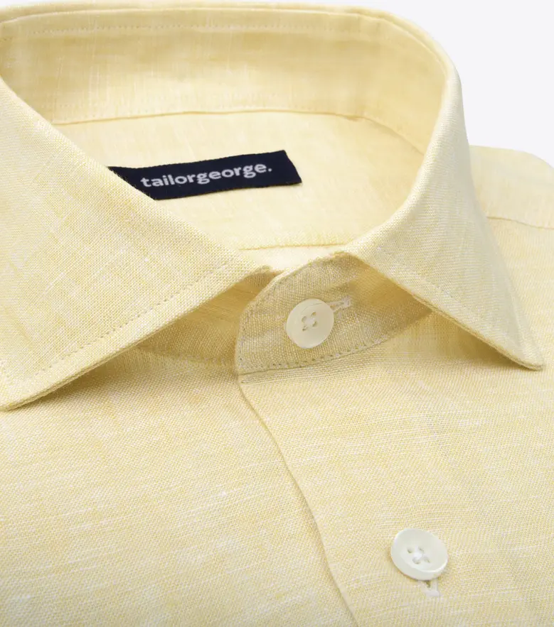 Easy-iron plain white poplin shirt