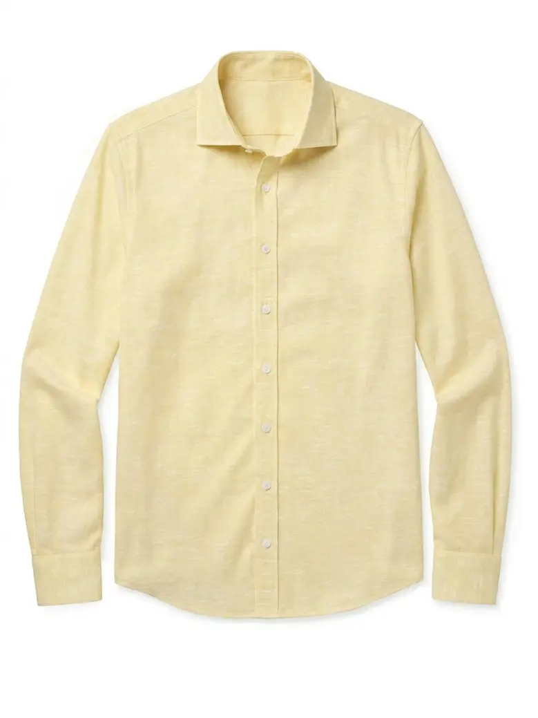 Easy-iron plain white poplin shirt