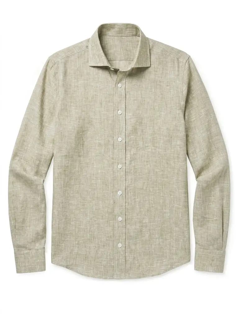Easy-iron plain white poplin shirt