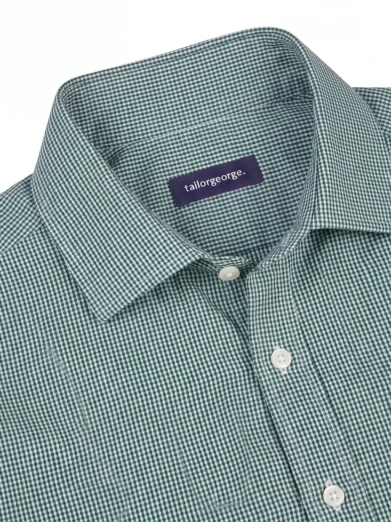 Easy-iron plain white poplin shirt