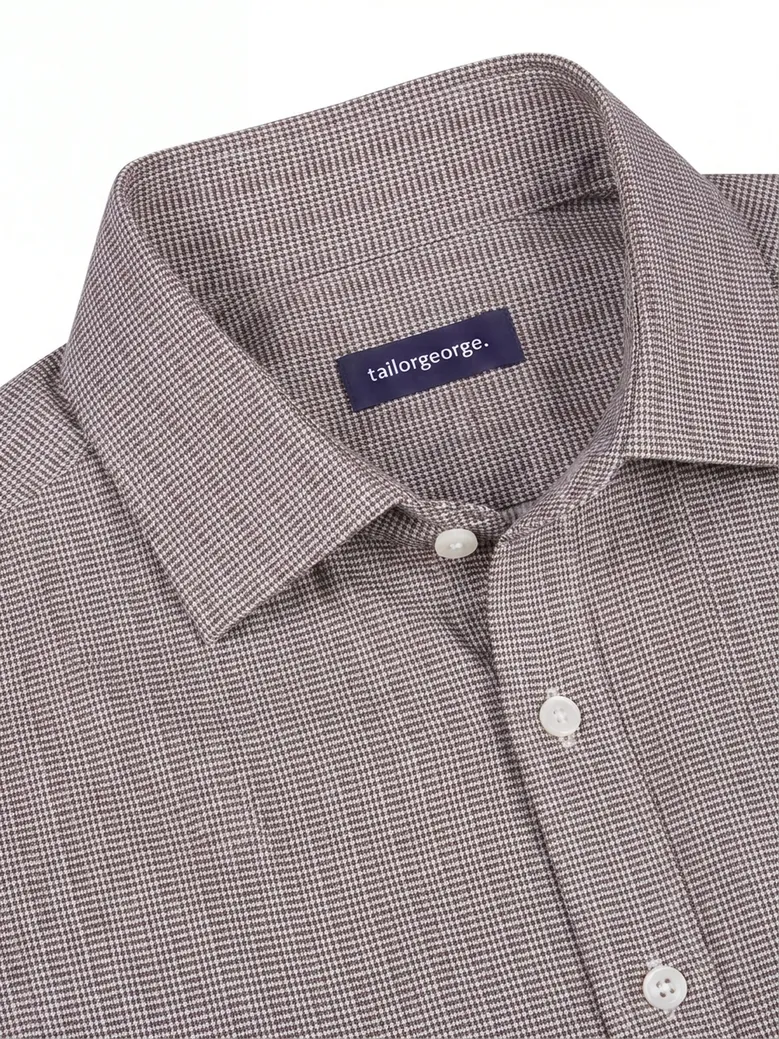 Easy-iron plain white poplin shirt