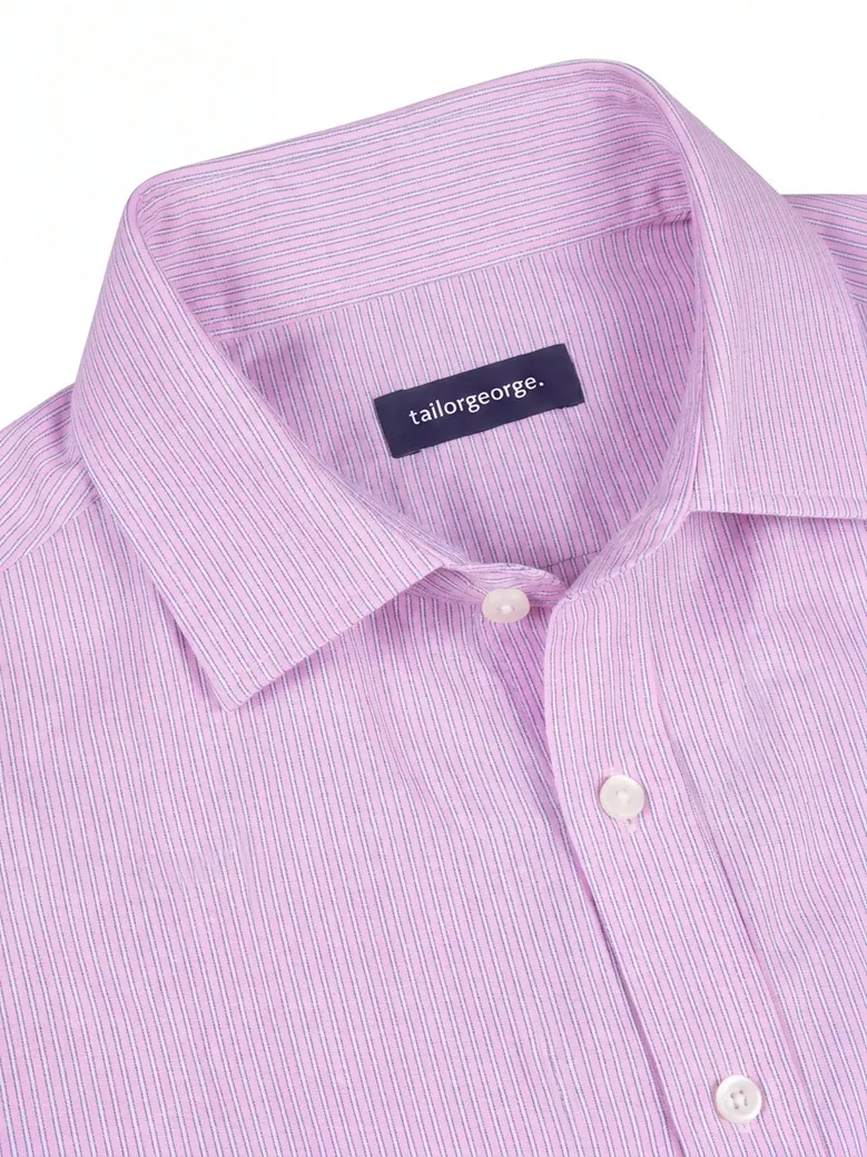 Easy-iron plain white poplin shirt
