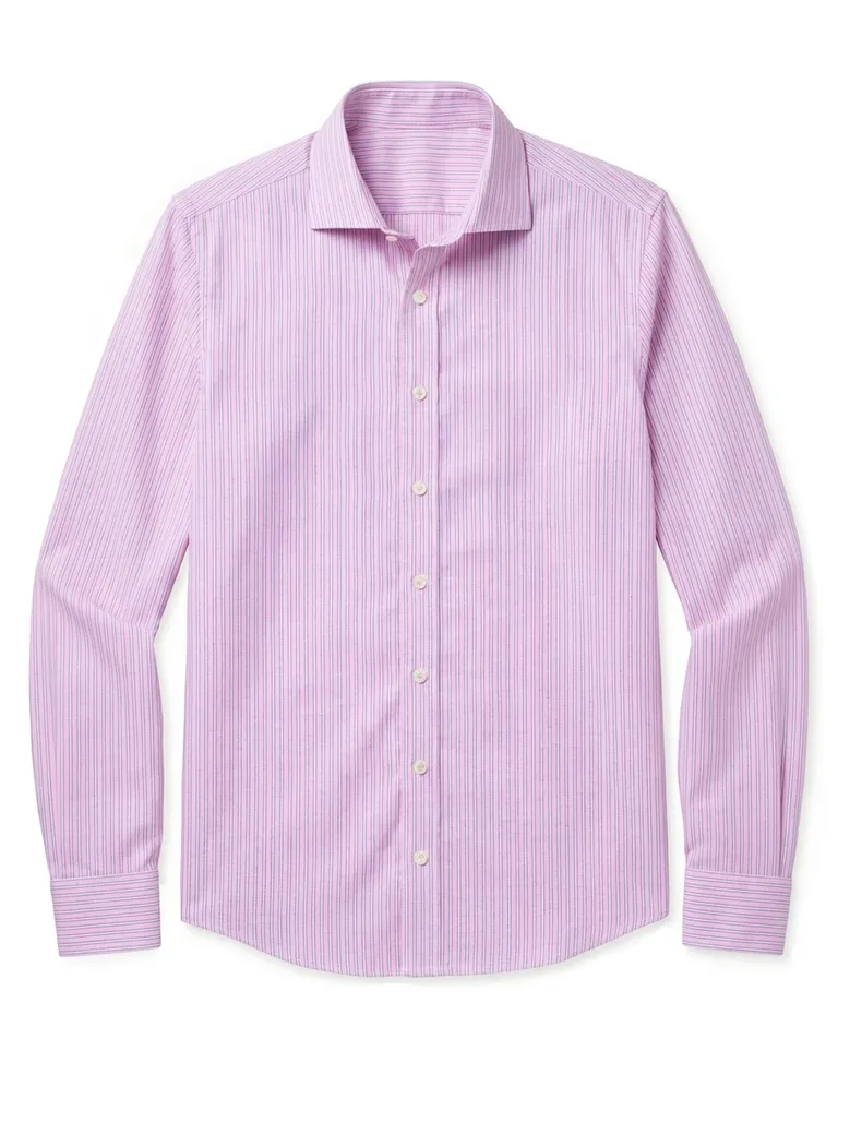 Easy-iron plain white poplin shirt