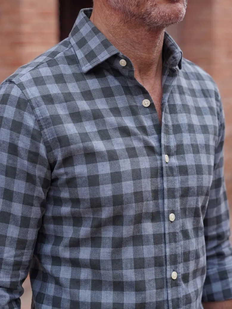 Easy-iron plain white poplin shirt