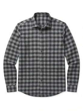 Gray plaid flannel shirt