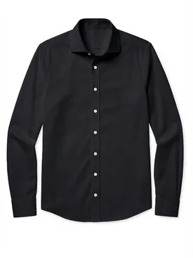 Plain black Oxford shirt