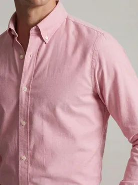 Shirt in thick American Oxford, plain, candy pink