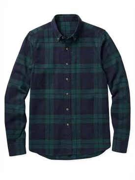 Green plaid flannel shirt