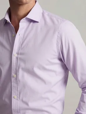 Plain purple poplin shirt