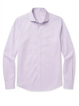 Plain purple poplin shirt