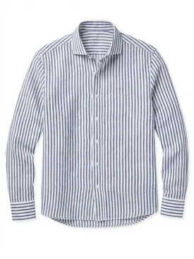 Blue striped linen shirt