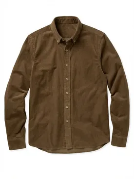 Chestnut brown thick corduroy shirt