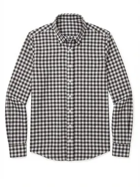 Checked brown flannel shirt
