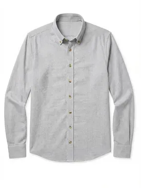 Gray mini-plaid flannel shirt