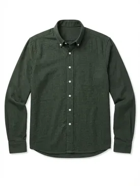 Mini-plaid green Flannel Shirt