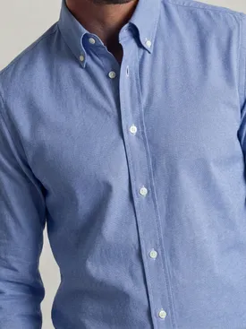 Solid blue sport Oxford shirt