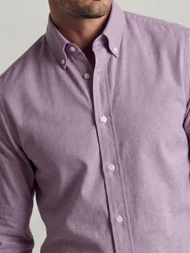 Solid burgundy sport Oxford shirt