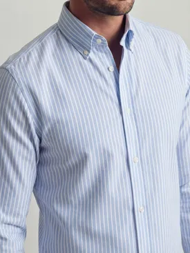 Striped sky blue Oxford Shirt