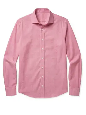 Solid Red Fil-à-Fil Shirt