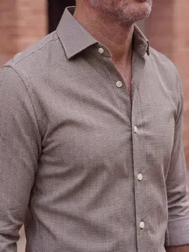 Solid Brown Twill Shirt