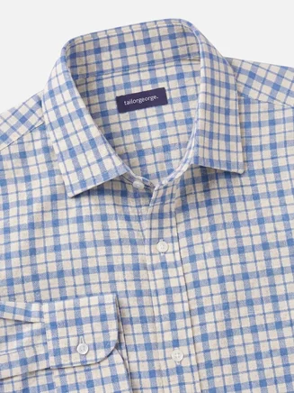 Blue Checked Oxford Shirt