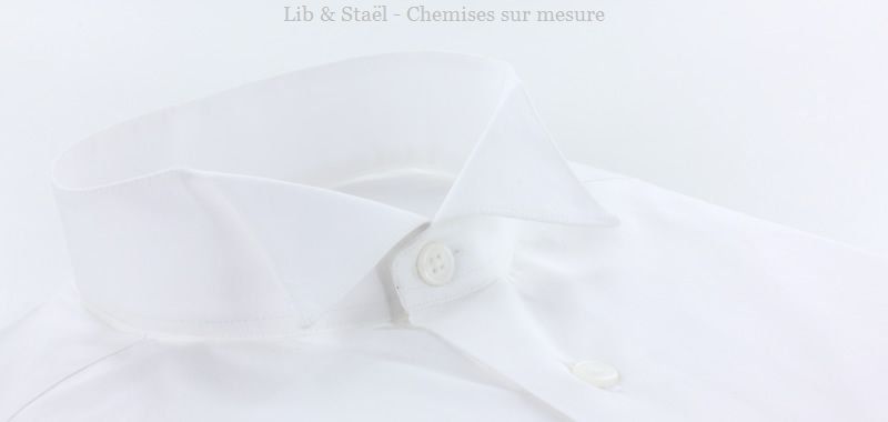Easy-iron plain white poplin shirt
