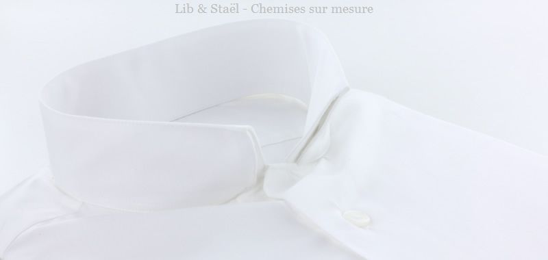 Easy-iron plain white poplin shirt