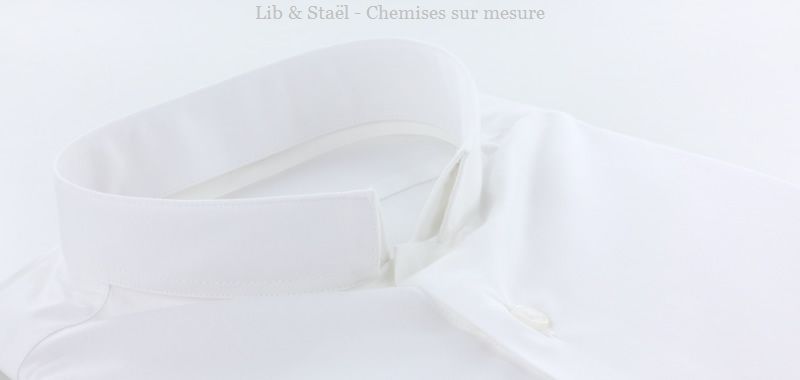 Easy-iron plain white poplin shirt