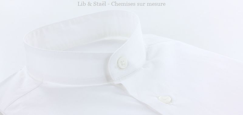Easy-iron plain white poplin shirt