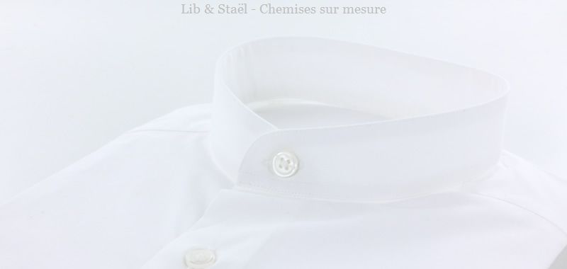 Easy-iron plain white poplin shirt